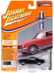 1:64 1965 Ford Mustang GT -- Caspian Blue Poly -- Johnny Lightning
