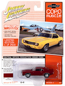 1:64 1969 Chevrolet COPO Camaro ZL1 -- Garnet Red -- Johnny Lightning