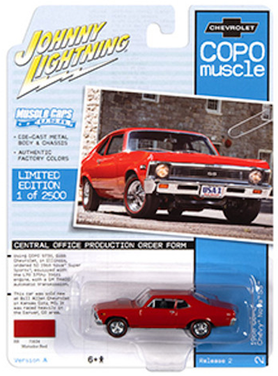1:64 1968 Chevrolet COPO Nova SS -- Matador Red -- Johnny Lightning