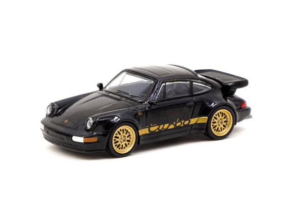 1:64 Porsche 911 (964) Turbo -- Black -- Tarmac Works x Schuco