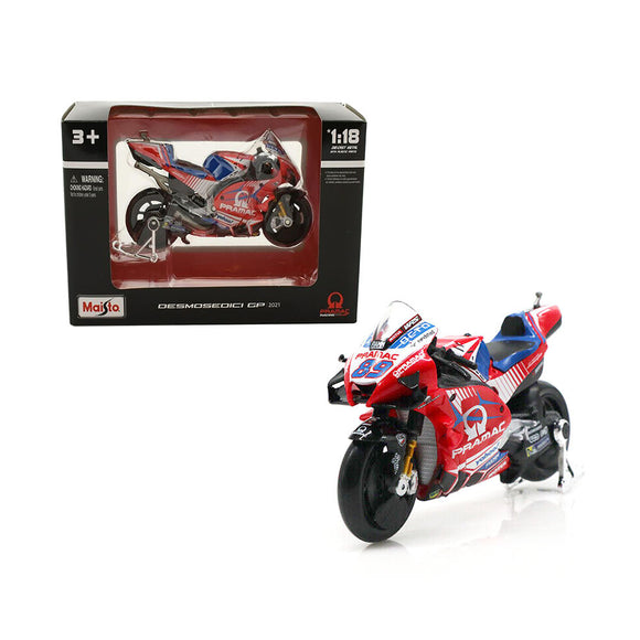 1:18 2021 Ducati Pramac Racing -- #89 Jorge Martin -- Maisto MotoGP