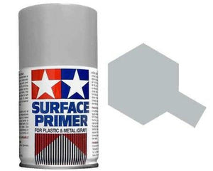 Tamiya Surface Primer (100mL) -- Light Grey -- Plastic/Metal -- 87026