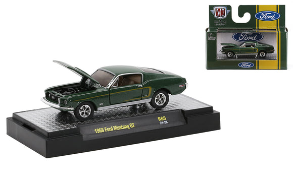 1:64 1968 Ford Mustang GT -- Green -- M2 Machines Auto-Thentics