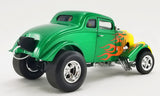1:18 1933 Willys Gasser - Green w/Flames "Rat Fink" -- ACME Hot Rod