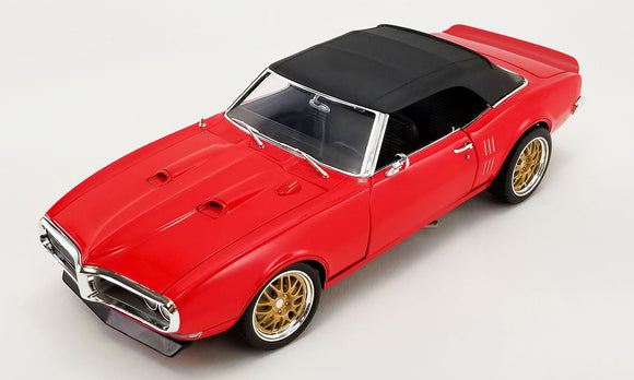 1:18 1968 Pontiac Firebird Convertible Restomod -- Candy Red -- ACME