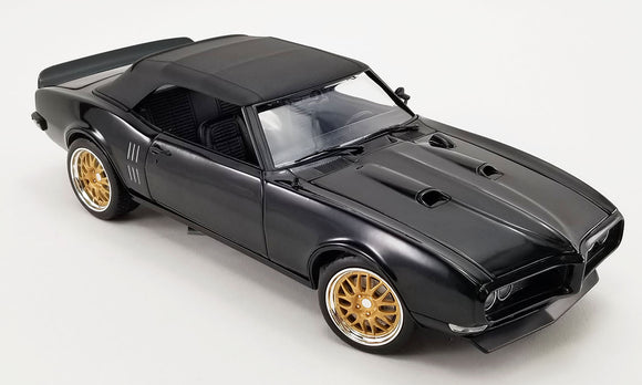 1:18 1968 Pontiac Firebird Convertible Restomod -- Custom Black -- ACME
