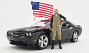 1:18 2010 Dodge Challenger SRT8 w/George Washington Figure + Flag -- ACME