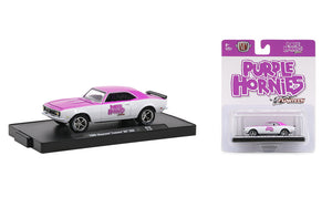 1:64 1968 Chevrolet Camaro SS 350 -- Purple/White -- M2 Machines Auto-Drivers