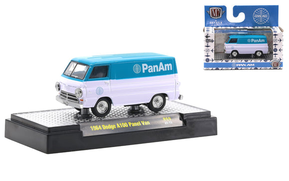 1:64 1964 Dodge A100 Panel Van -- PanAm -- M2 Machines Auto-Thentics