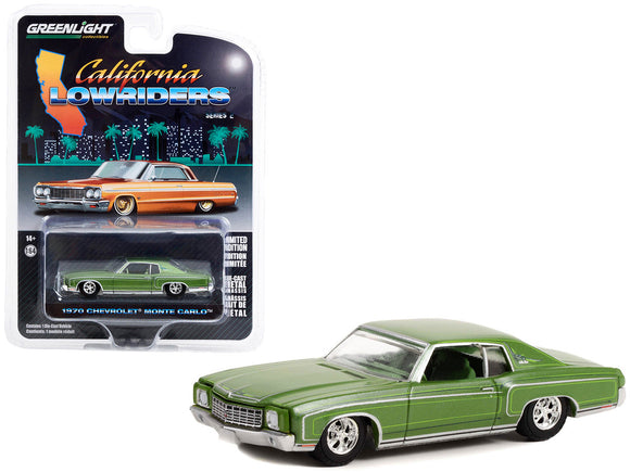1:64 1970 Chevrolet Monte Carlo -- Green Metallic -- California Lowriders