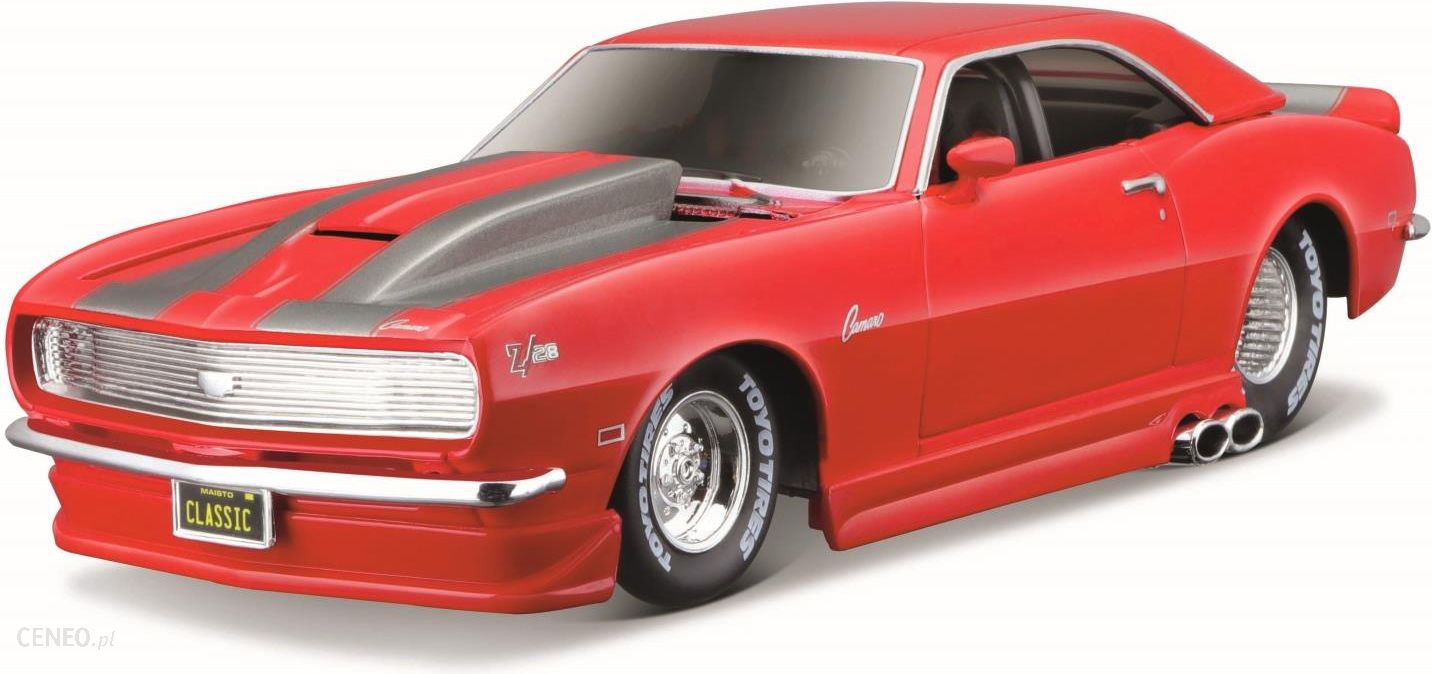 1:24 1968 Chevrolet Camaro Z28 -- Red w/Black Stripes -- Maisto Design