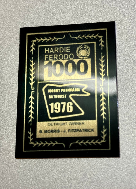 1:18 1976 Hardie-Ferodo 1000 Winner Plaque -- Bob Morris & John Fitzpatrick