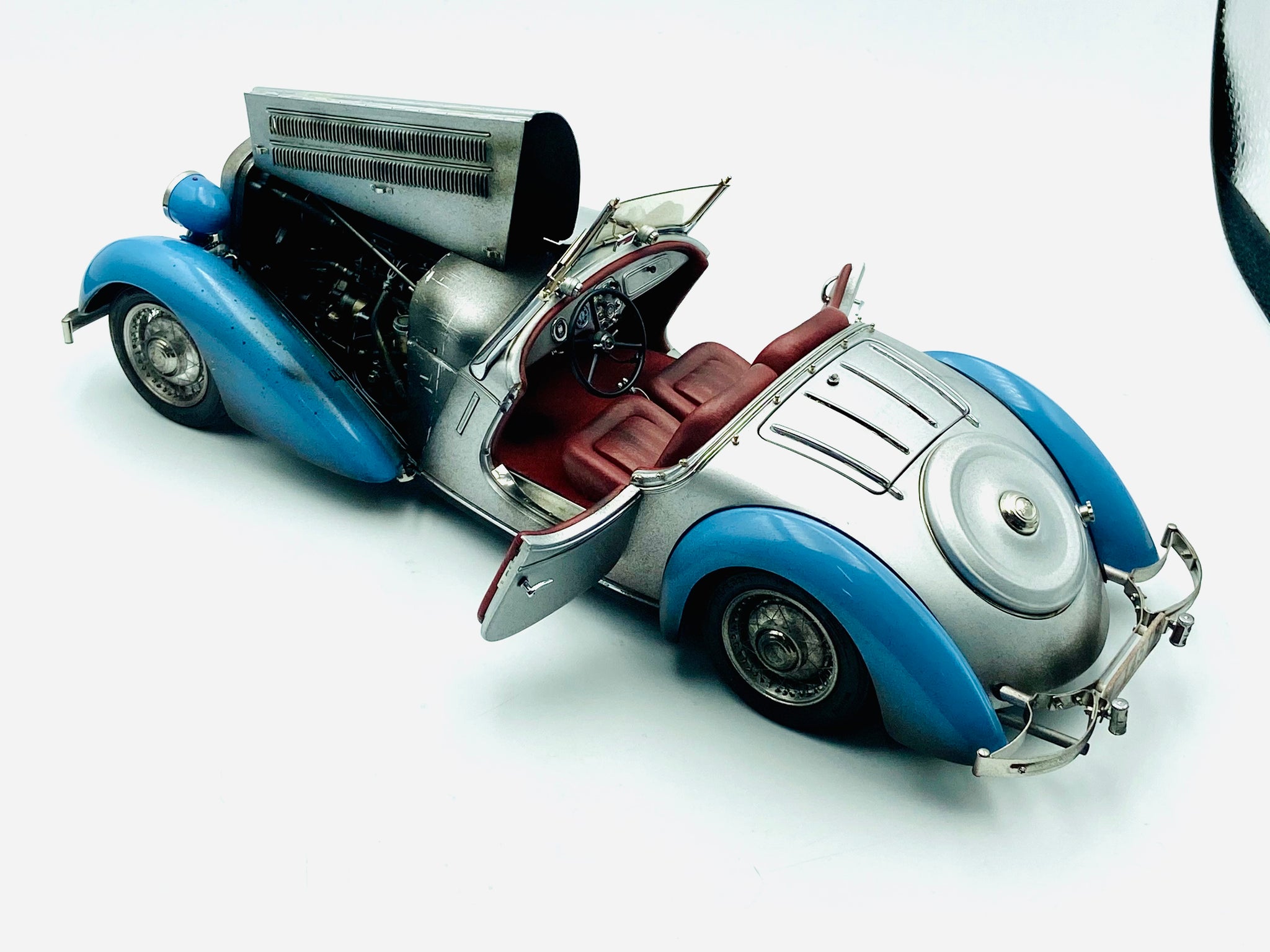 1:18 1935 Audi Front 225 Roadster -- Blue/Silver -- Weathered -- CMC M