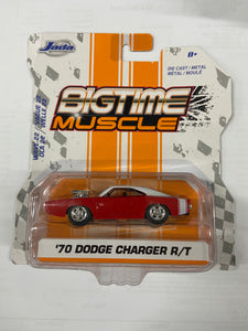 1:64 1970 Dodge Charger R/T -- Red/White -- JADA: Big Time Muscle
