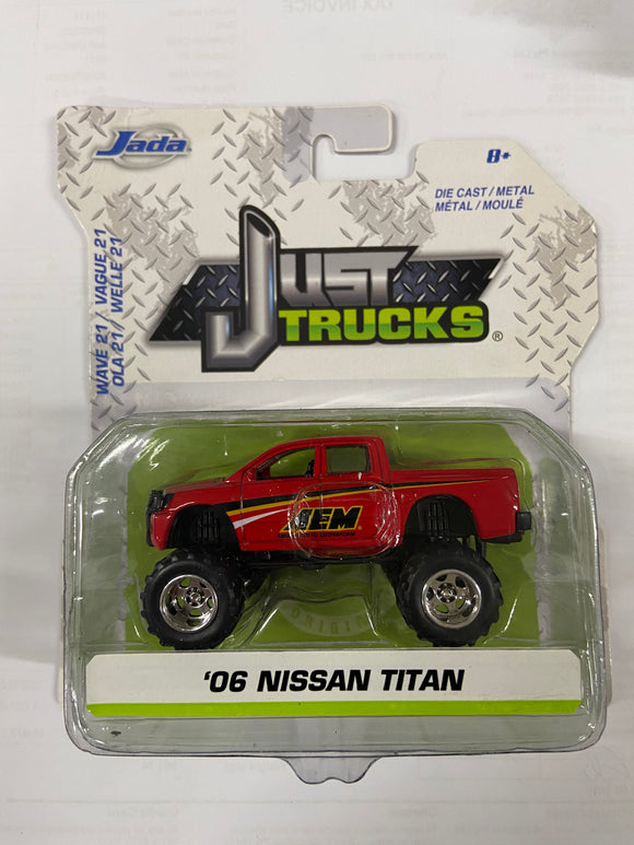 1:64 2006 Nissan Titan -- Red JEM -- JADA: Just Trucks