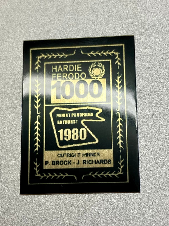 1:18 1980 Hardie-Ferodo 1000 Winner Plaque -- Peter Brock & Jim Richards