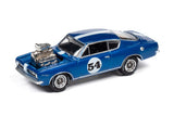 1:64 1967 Plymouth Barracuda -- Metallic Deep Water Blue -- Johnny Lightning