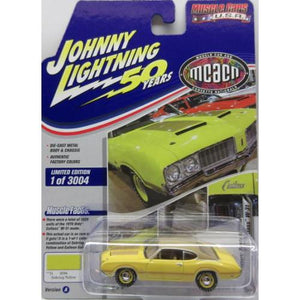 1:64 1970 Oldsmobile Cutlass W-31 -- Sebring Yellow -- Johnny Lightning