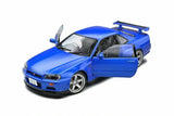 1:18 Nissan Skyline R34 GTR -- Bayside Blue -- Solido Modified