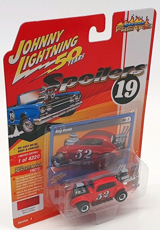 1:64 Bug Bomb -- Red Draggin Metal Flake  -- Johnny Lightning
