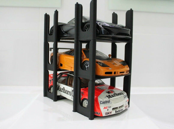 1:18 Multi Model Car Stacker -- 3D Printed Plastic Stands for your model car