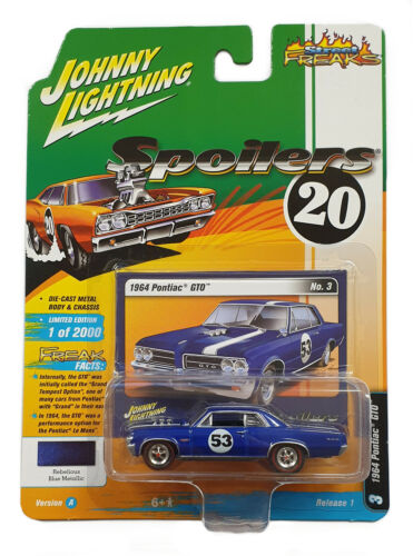 1:64 1964 Pontiac GTO -- Rebelious Blue Metallic -- Johnny Lightning