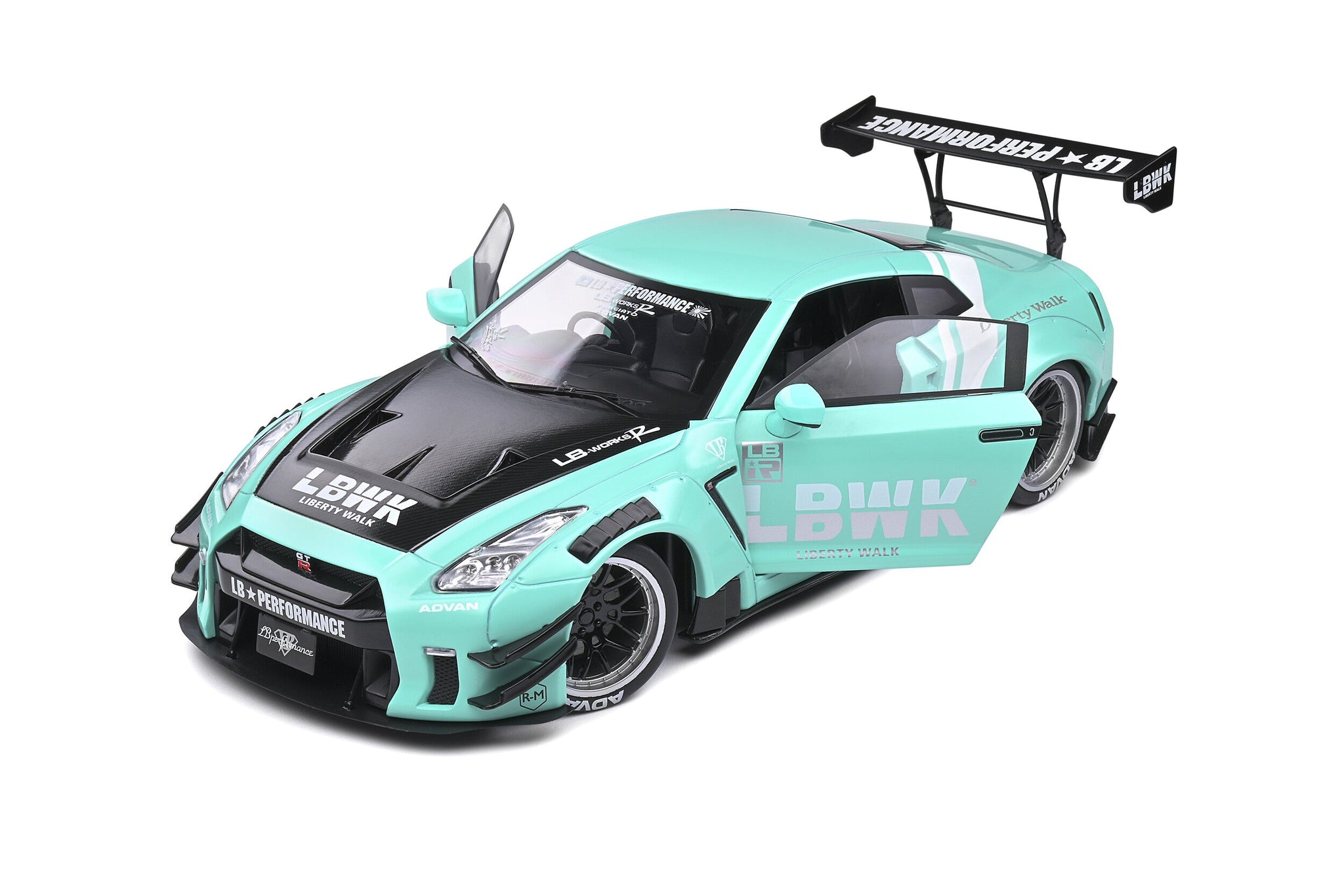 1:18 2020 LB WORKS GT35 Type 2 -- Mint Green -- Nissan R35 GTR -- Soli