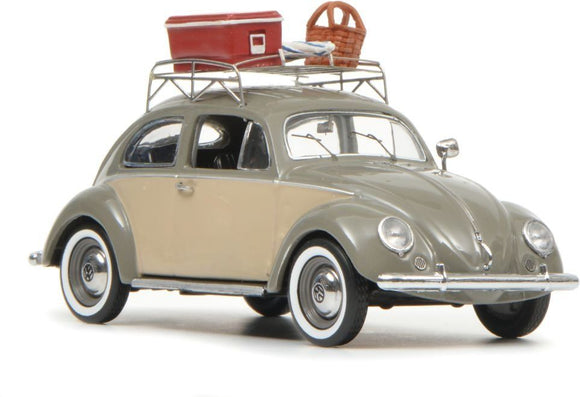 1:43 VW Kaefer (Beetle) Ovali w/ Roof Rack & Picnic Basket -- Schuco Volkswagen