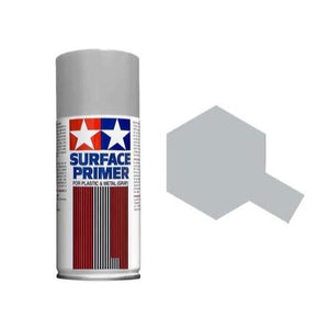 Tamiya Fine Surface Primer (180mL) -- Light Grey -- Plastic/Metal -- 87064