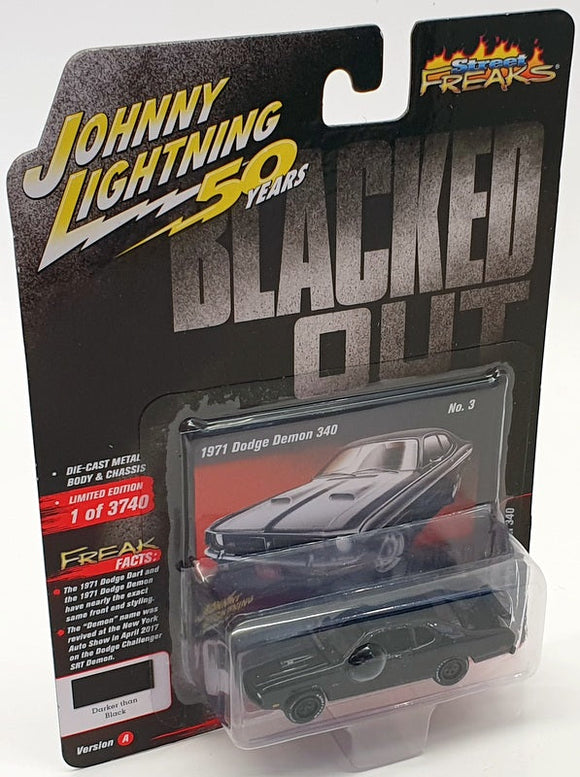 1:64 1971 Dodge Demon 340 -- Darker than Black  -- Johnny Lightning
